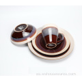 Nuevo diseño GLAZED LUXURRY Regalo 16pc gres de stoneware